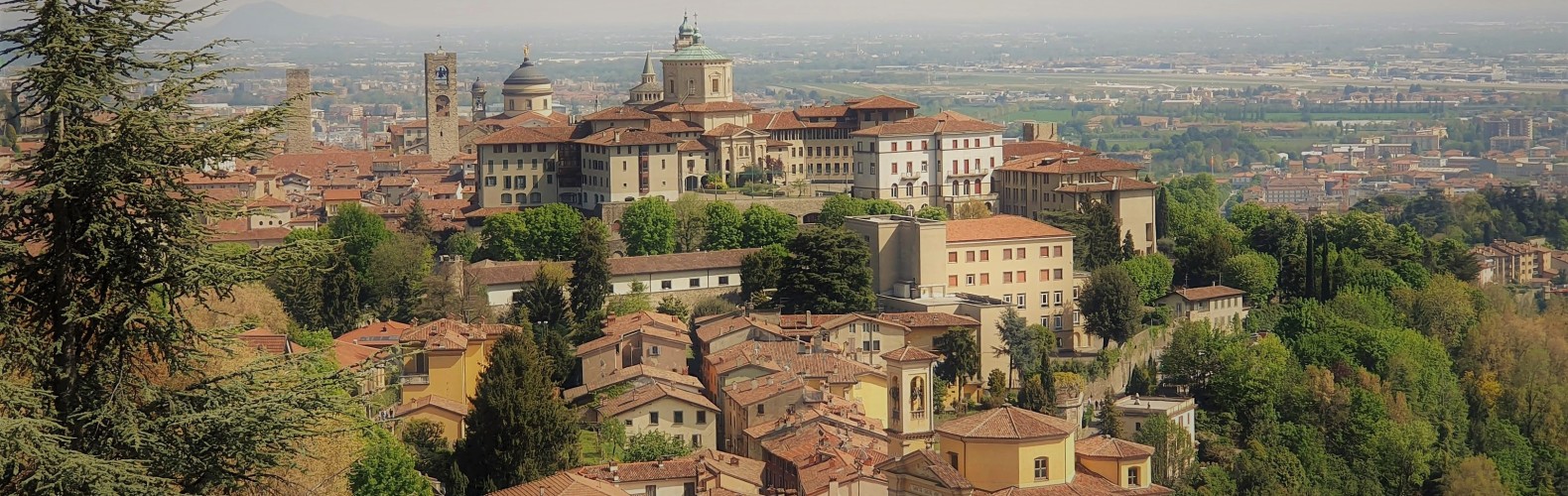 Veduta di Bergamo alta dal colle di S. Vigilio